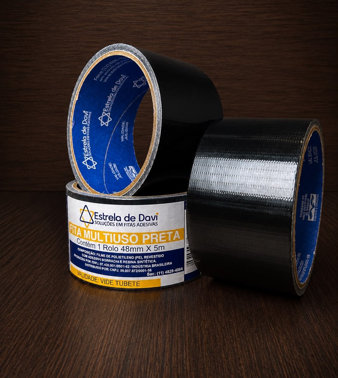 Fita adesiva multiuso silver tape - Preta